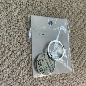silver pro choice pro feminism pro cats keychain